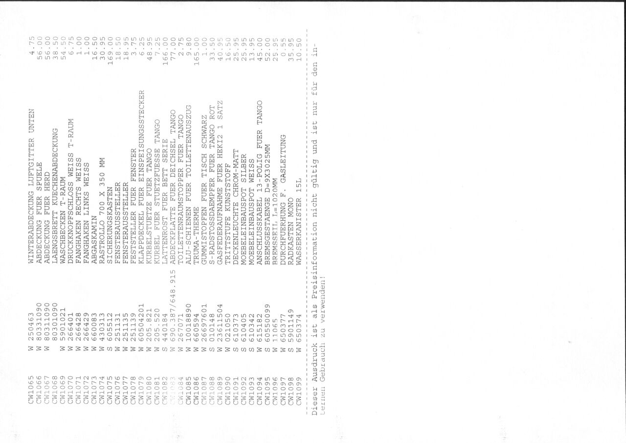 Ersatzteil Liste Seite 3