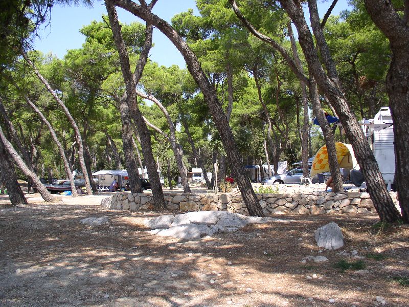 Blick vom Strand zum CP