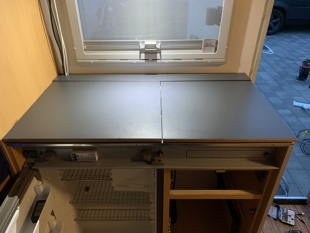 Kchenblock in Anthrazit