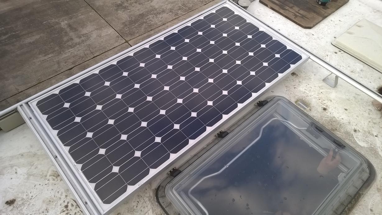 Solarpanel montiert