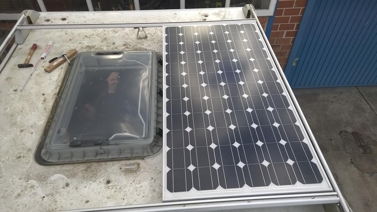 Solarpanel montiert