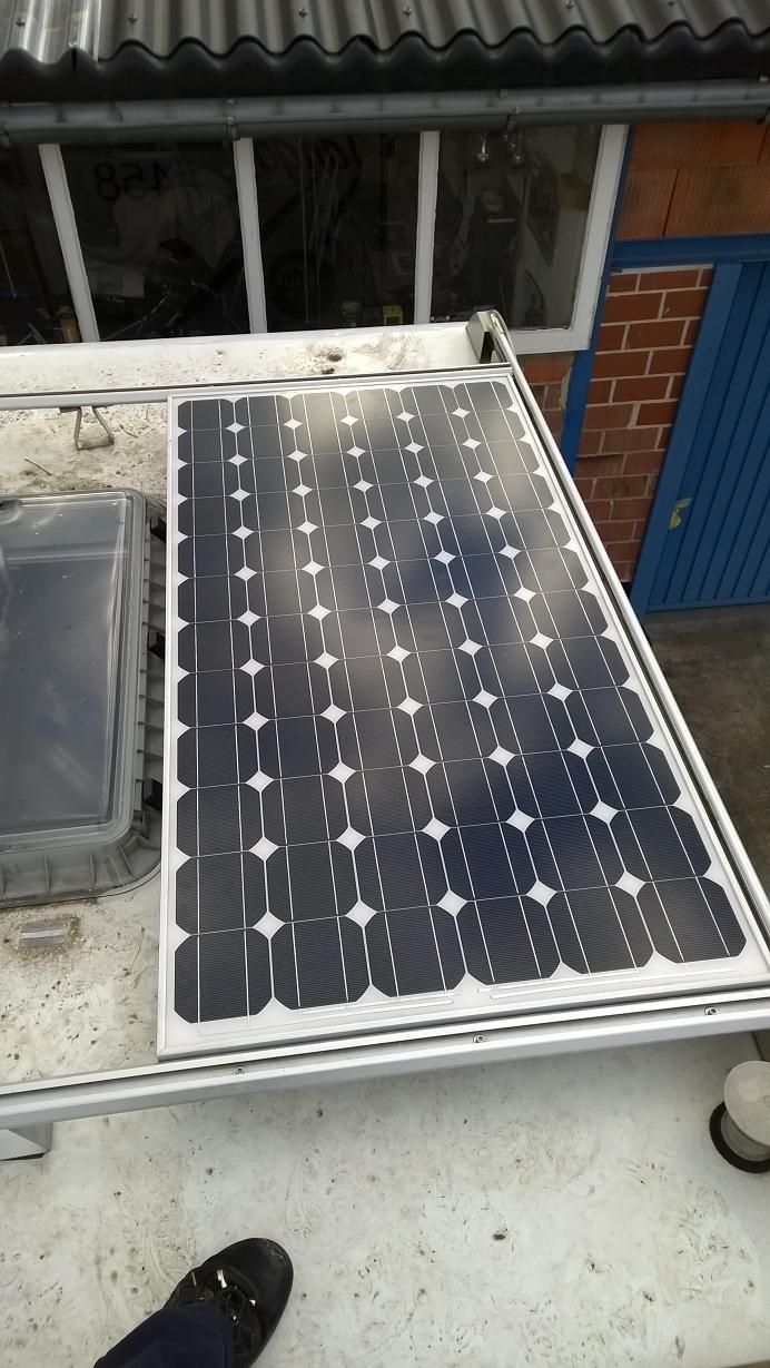 Solarpanel montiert