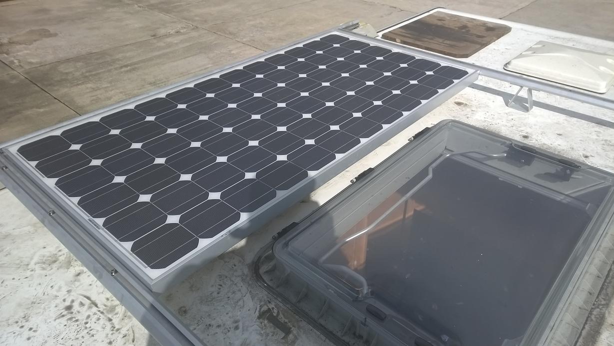 Solarpanel montiert