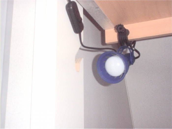Leuchte im Elternschlafzimmer